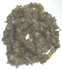 36 inch strand of Labradorite Chips